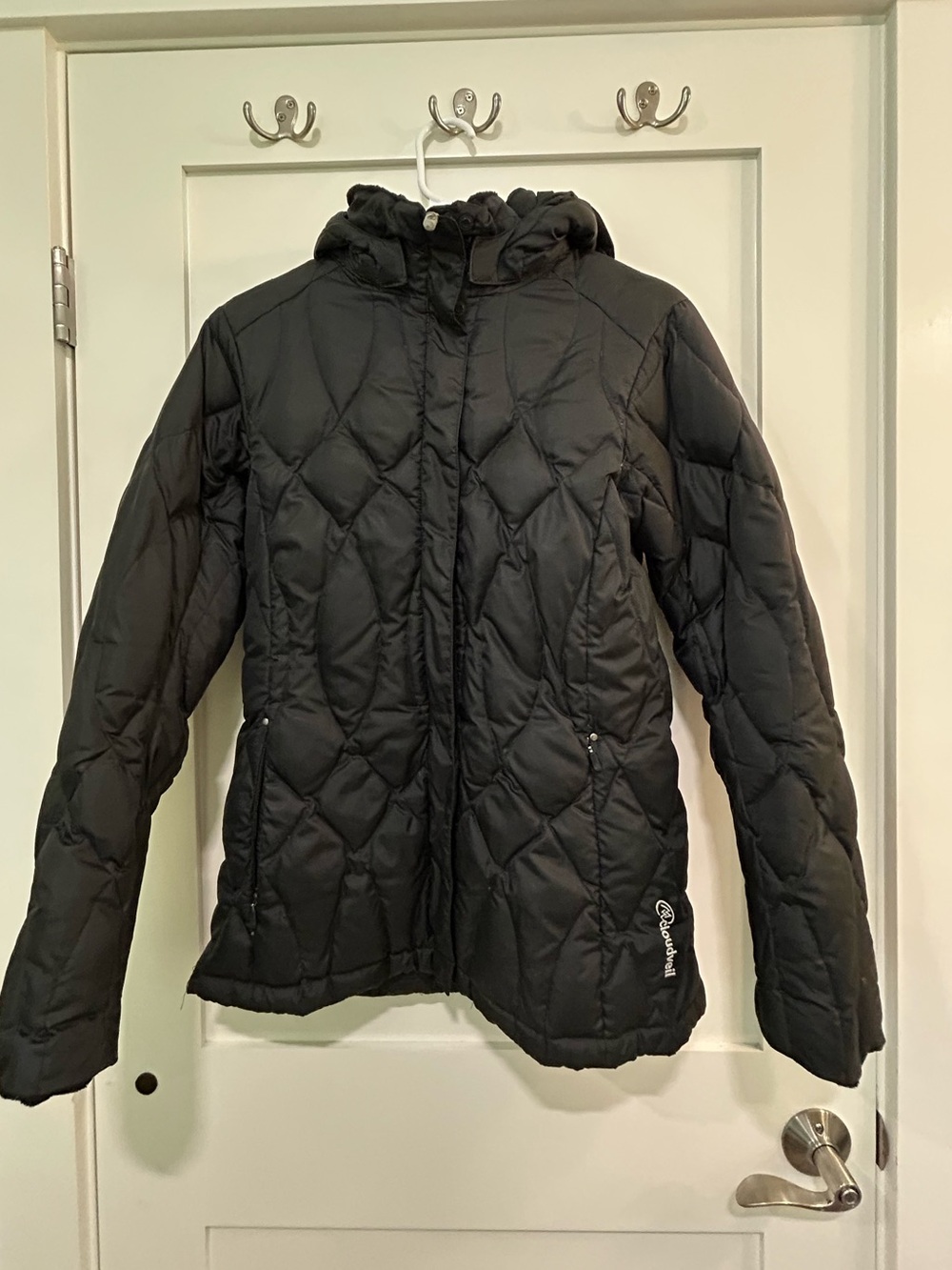 McCloudveil Women’s Black Quilted Insulated Hooded Jacket Size S/P